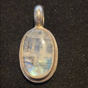 Vintage Fiery Moonstone Silver Pendant